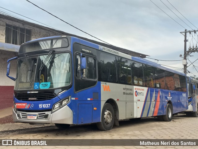 Viação Miracatiba 15.1037 na cidade de Juquitiba, São Paulo, Brasil, por Matheus Neri dos Santos. Número da foto: #11785781.
