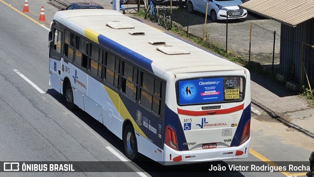 Viação Pinheiral 3015 na cidade de Volta Redonda, Rio de Janeiro, Brasil, por João Victor Rodrigues Rocha. ID da foto: 11789242.