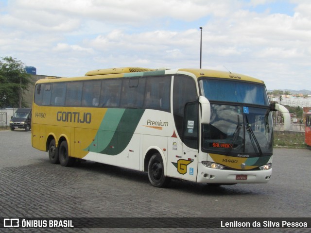 Empresa Gontijo de Transportes 14480 na cidade de Caruaru, Pernambuco, Brasil, por Lenilson da Silva Pessoa. ID da foto: 11791514.