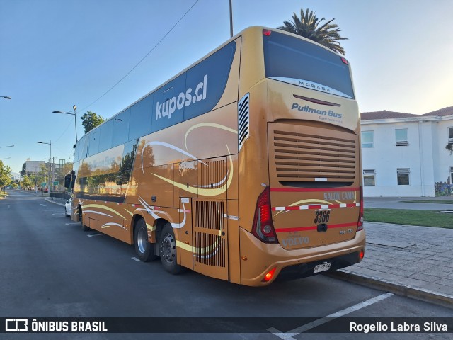 Pullman Bus 3366 na cidade de Puente Alto, Cordillera, Metropolitana de Santiago, Chile, por Rogelio Labra Silva. ID da foto: 11790803.