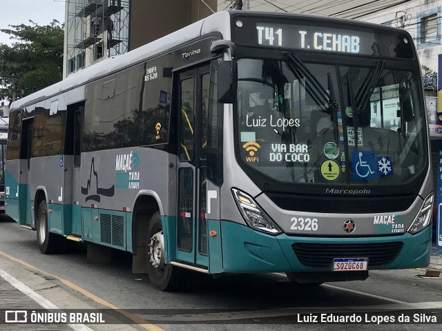 SIT Macaé Transportes 2326 na cidade de Macaé, Rio de Janeiro, Brasil, por Luiz Eduardo Lopes da Silva. Número da foto: #11790342.