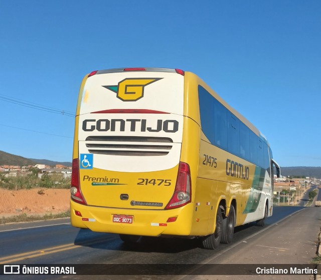 Empresa Gontijo de Transportes 21475 na cidade de Montes Claros, Minas Gerais, Brasil, por Cristiano Martins. ID da foto: 11790589.