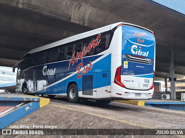 Citral Transporte e Turismo 908 na cidade de Porto Alegre, Rio Grande do Sul, Brasil, por JULIO SILVA. Número da foto: #11794283.