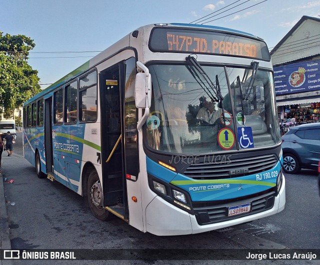 Viação Ponte Coberta RJ 190.029 na cidade de Rio de Janeiro, Rio de Janeiro, Brasil, por Jorge Lucas Araújo. Número da foto: #11793432.