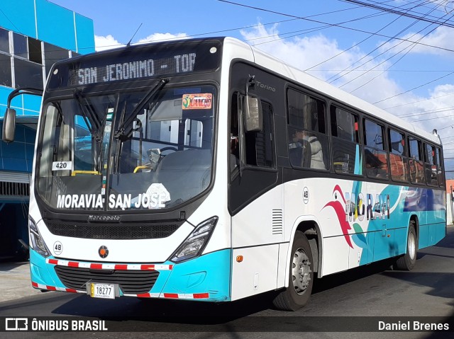 AMSA - Autotransportes Moravia 48 na cidade de San Vicente, Moravia, San José, Costa Rica, por Daniel Brenes. Número da foto: #11791902.