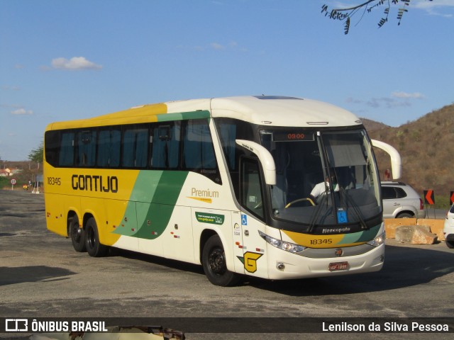 Empresa Gontijo de Transportes 18345 na cidade de Taquaritinga do Norte, Pernambuco, Brasil, por Lenilson da Silva Pessoa. ID da foto: 11796685.