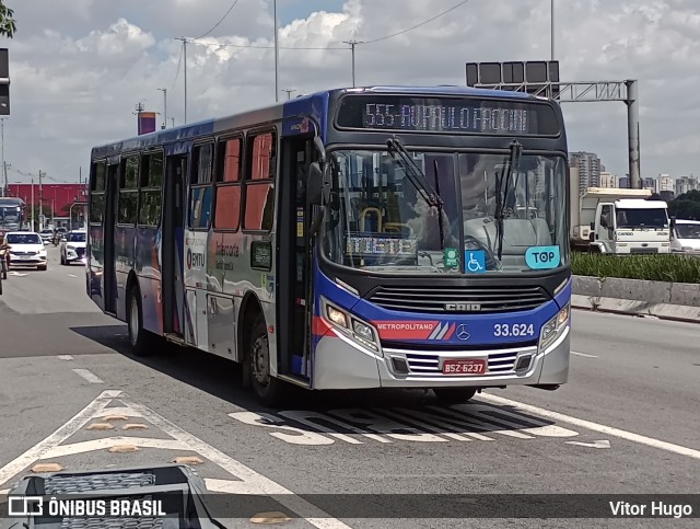 Guarulhos Transportes 33.624 na cidade de São Paulo, São Paulo, Brasil, por Vitor Hugo. Número da foto: #11795443.