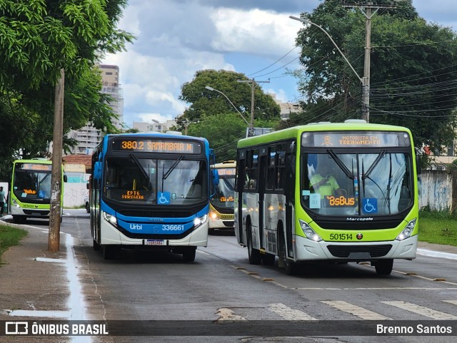 BsBus Mobilidade 501514 na cidade de Taguatinga, Distrito Federal, Brasil, por Brenno Santos. ID da foto: 11796783.