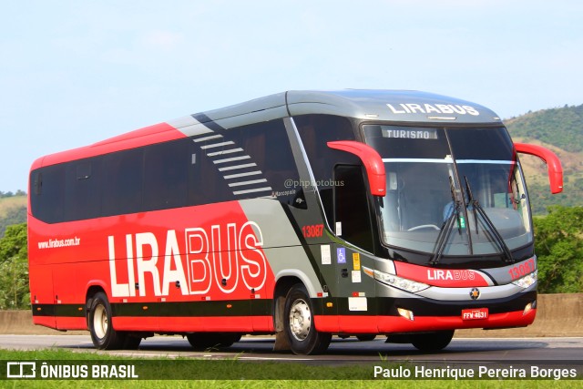 Lirabus 13087 na cidade de Roseira, São Paulo, Brasil, por Paulo Henrique Pereira Borges. ID da foto: 11796414.