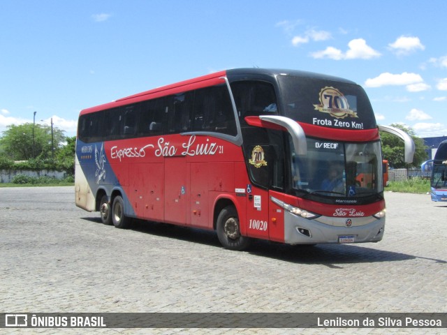 Expresso São Luiz 10020 na cidade de Caruaru, Pernambuco, Brasil, por Lenilson da Silva Pessoa. Número da foto: #11796630.