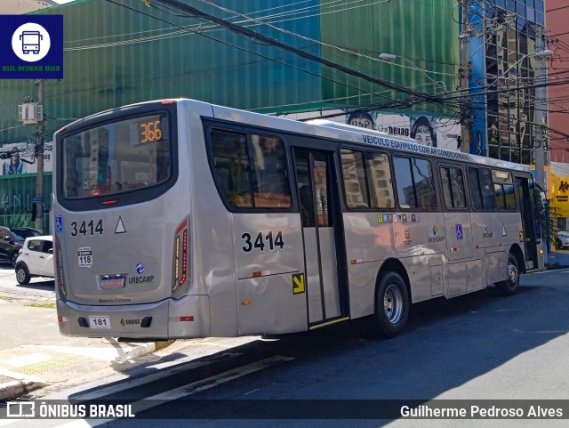 VB Transportes e Turismo 3414 na cidade de Campinas, São Paulo, Brasil, por Guilherme Pedroso Alves. ID da foto: 11794805.