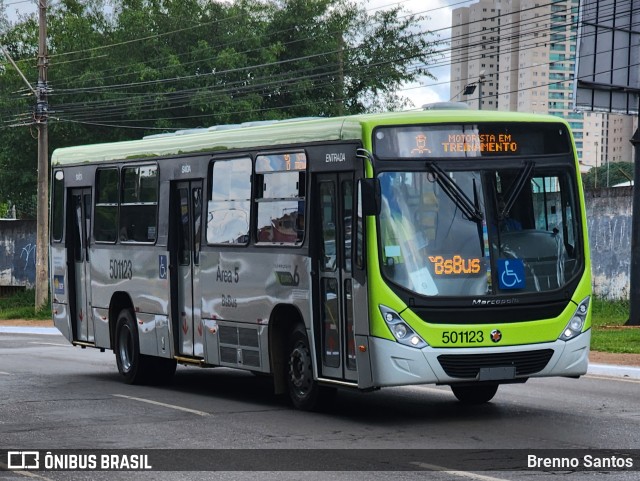 BsBus Mobilidade 501123 na cidade de Taguatinga, Distrito Federal, Brasil, por Brenno Santos. ID da foto: 11796769.