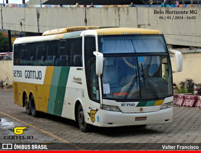 Empresa Gontijo de Transportes 12750 na cidade de Belo Horizonte, Minas Gerais, Brasil, por Valter Francisco. Número da foto: #11797168.
