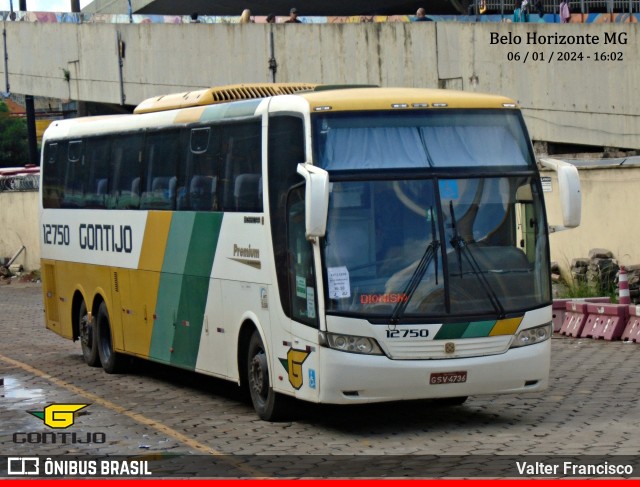 Empresa Gontijo de Transportes 12750 na cidade de Belo Horizonte, Minas Gerais, Brasil, por Valter Francisco. ID da foto: 11797168.