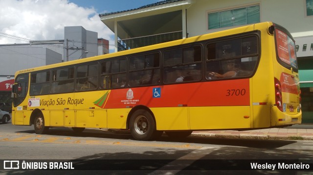 Viação São Roque 3700 na cidade de São Roque, São Paulo, Brasil, por Wesley Monteiro. ID da foto: 11799538.