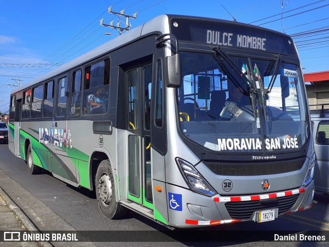 AMSA - Autotransportes Moravia 32 na cidade de San Vicente, Moravia, San José, Costa Rica, por Daniel Brenes. ID da foto: 11797748.