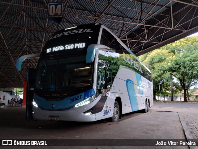 LopeSul Transportes - Lopes e Oliveira Transportes e Turismo - Lopes Sul 3027 na cidade de Jales, São Paulo, Brasil, por João Vitor Pereira. Número da foto: #11798002.