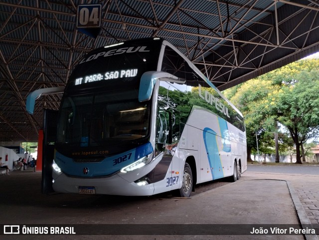 LopeSul Transportes - Lopes e Oliveira Transportes e Turismo - Lopes Sul 3027 na cidade de Jales, São Paulo, Brasil, por João Vitor Pereira. ID da foto: 11798002.