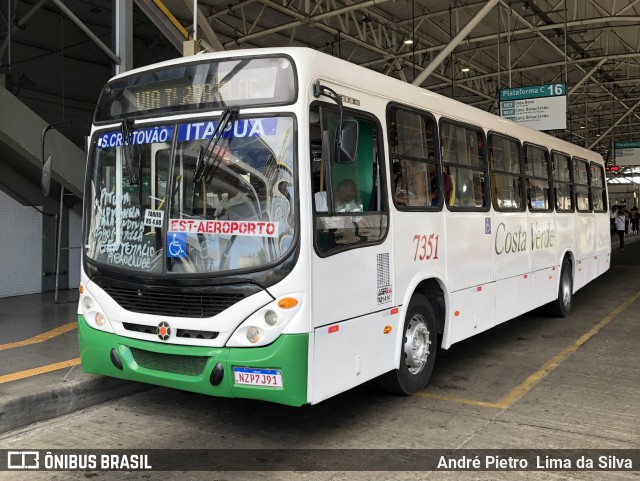 Empresa de Transportes Costa Verde 7351 na cidade de Lauro de Freitas, Bahia, Brasil, por André Pietro  Lima da Silva. Número da foto: #11799209.
