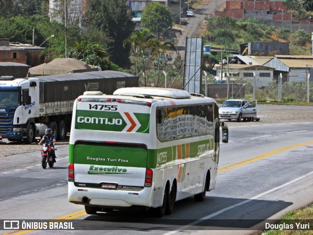 Empresa Gontijo de Transportes 14755 na cidade de João Monlevade, Minas Gerais, Brasil, por Douglas Yuri. Número da foto: #11800568.