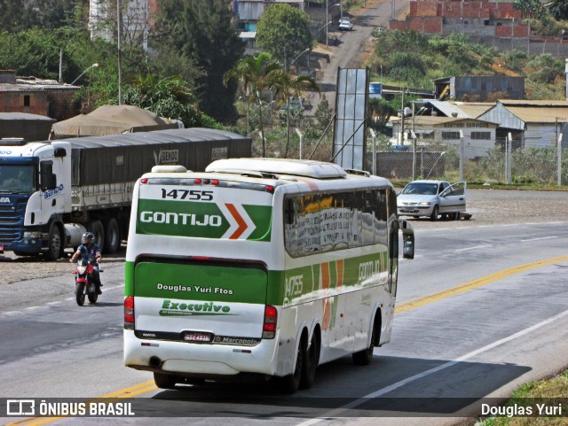 Empresa Gontijo de Transportes 14755 na cidade de João Monlevade, Minas Gerais, Brasil, por Douglas Yuri. ID da foto: 11800568.