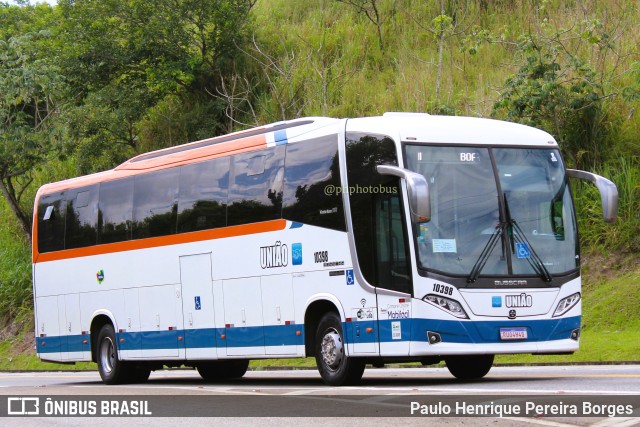 Expresso União 10398 na cidade de Barra do Piraí, Rio de Janeiro, Brasil, por Paulo Henrique Pereira Borges. ID da foto: 11800997.