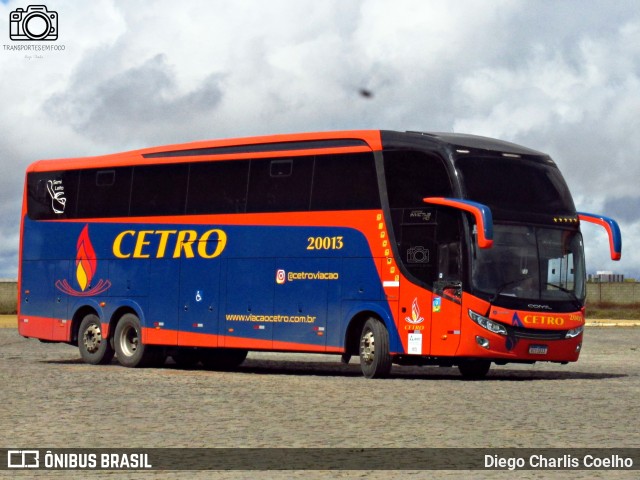 Viação Cetro 20013 na cidade de Vitória da Conquista, Bahia, Brasil, por Diego Charlis Coelho. ID da foto: 11802778.