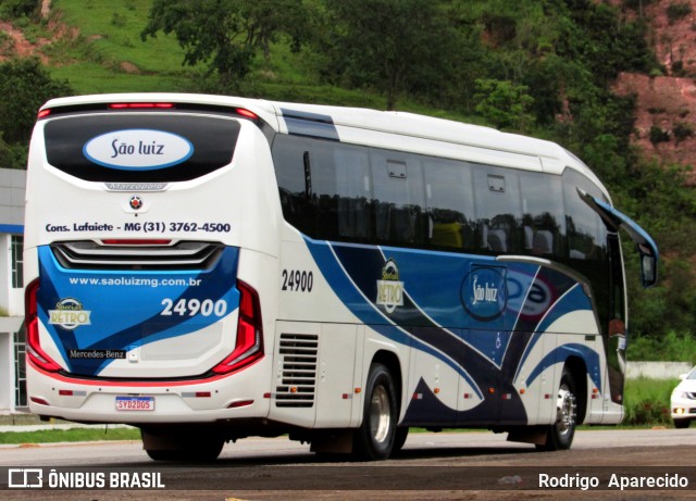 Viação São Luiz 24900 na cidade de Conselheiro Lafaiete, Minas Gerais, Brasil, por Rodrigo  Aparecido. Número da foto: #11800762.