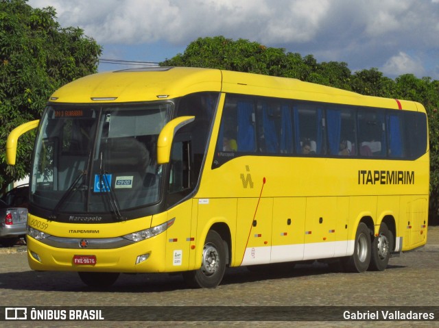 Viação Itapemirim 60059 na cidade de Vitória da Conquista, Bahia, Brasil, por Gabriel Valladares. ID da foto: 11801323.