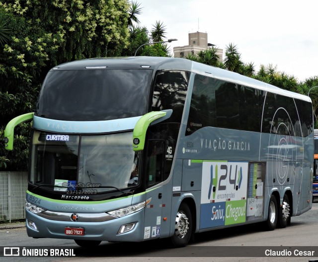 Viação Garcia 8524 na cidade de Curitiba, Paraná, Brasil, por Claudio Cesar. Número da foto: #11802992.