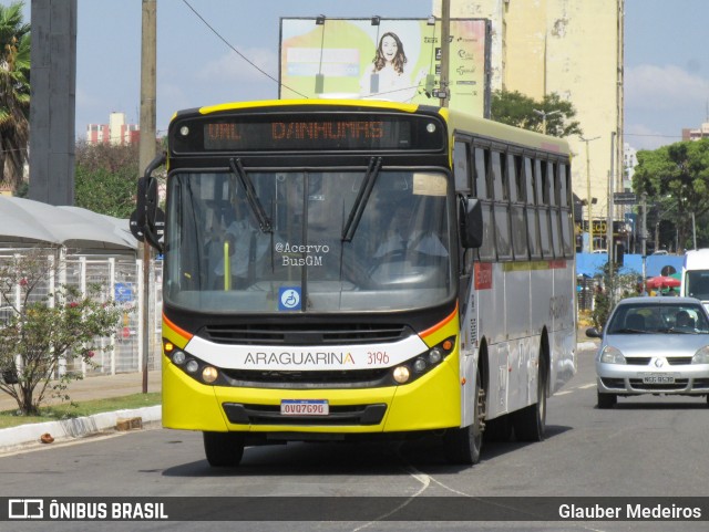 Viação Araguarina 3196 na cidade de Goiânia, Goiás, Brasil, por Glauber Medeiros. ID da foto: 11806120.