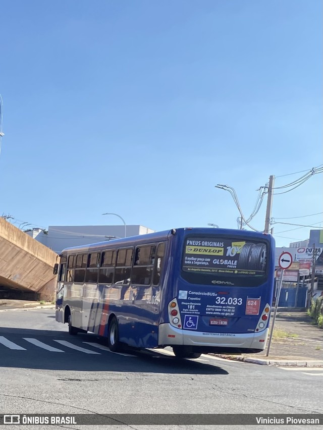 Transportes Capellini 32.033 na cidade de Americana, São Paulo, Brasil, por Vinicius Piovesan. ID da foto: 11804570.