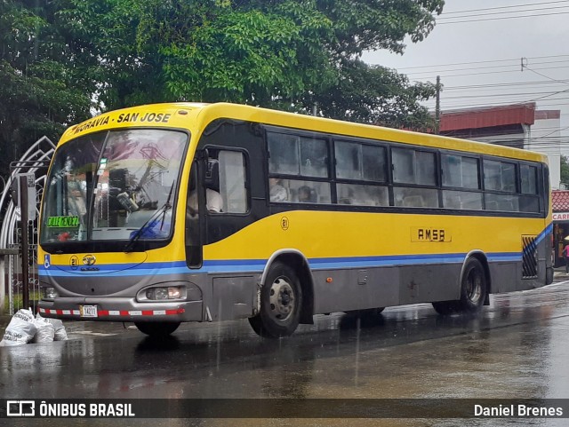 AMSA - Autotransportes Moravia 21 na cidade de San Vicente, Moravia, San José, Costa Rica, por Daniel Brenes. ID da foto: 11803685.