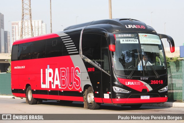 Lirabus 26018 na cidade de São Paulo, São Paulo, Brasil, por Paulo Henrique Pereira Borges. Número da foto: #11804905.