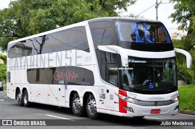 Auto Viação Catarinense 3712 na cidade de Campinas, São Paulo, Brasil, por Julio Medeiros. ID da foto: 11804214.