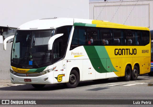 Empresa Gontijo de Transportes 18840 na cidade de Rio de Janeiro, Rio de Janeiro, Brasil, por Luiz Petriz. ID da foto: 11803923.