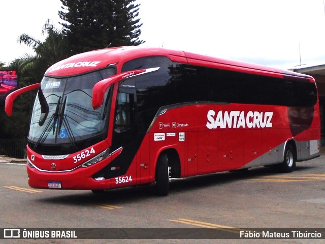 Viação Santa Cruz 35624 na cidade de Três Corações, Minas Gerais, Brasil, por Fábio Mateus Tibúrcio. ID da foto: 11805824.