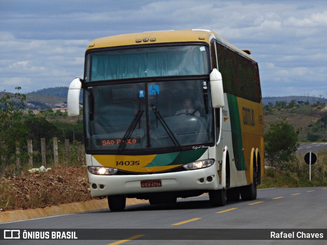 Empresa Gontijo de Transportes 14035 na cidade de Itapetinga, Bahia, Brasil, por Rafael Chaves. ID da foto: 11803885.