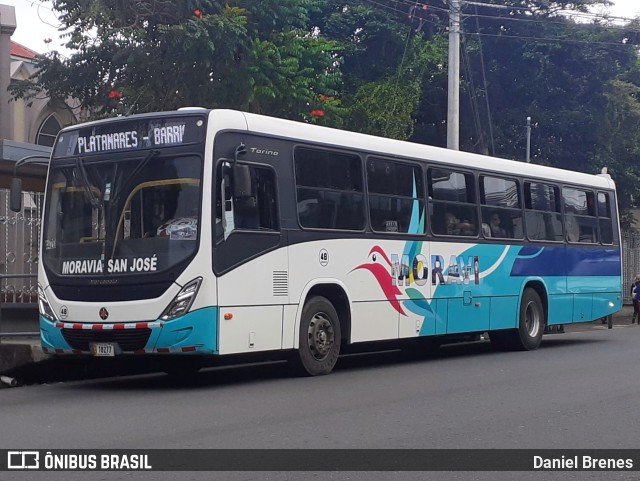 AMSA - Autotransportes Moravia 48 na cidade de San Vicente, Moravia, San José, Costa Rica, por Daniel Brenes. Número da foto: #11803645.