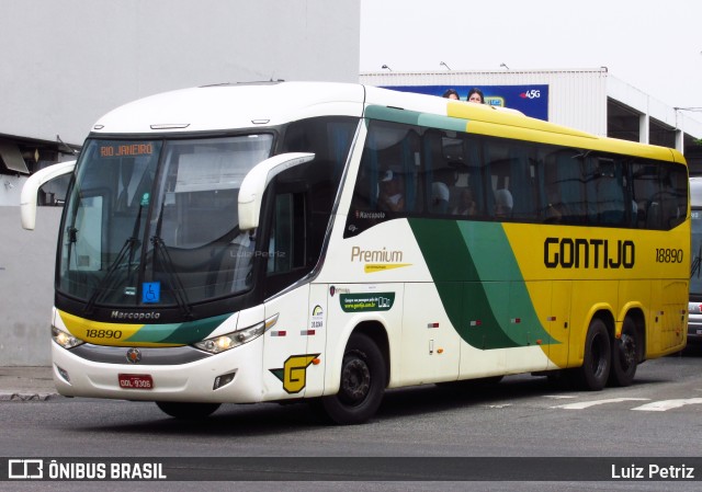 Empresa Gontijo de Transportes 18890 na cidade de Rio de Janeiro, Rio de Janeiro, Brasil, por Luiz Petriz. ID da foto: 11803867.