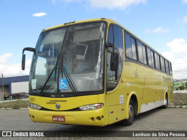 Viação Itapemirim 8501 na cidade de Caruaru, Pernambuco, Brasil, por Lenilson da Silva Pessoa. ID da foto: 11808685.