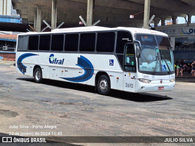 Citral Transporte e Turismo 2610 na cidade de Porto Alegre, Rio Grande do Sul, Brasil, por JULIO SILVA. ID da foto: 11807897.