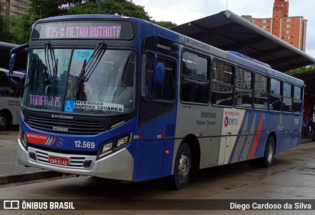 Auto Viação Bragança Metropolitana > Viação Raposo Tavares 12.569 na cidade de São Paulo, São Paulo, Brasil, por Diego Cardoso da Silva. ID da foto: 11807494.