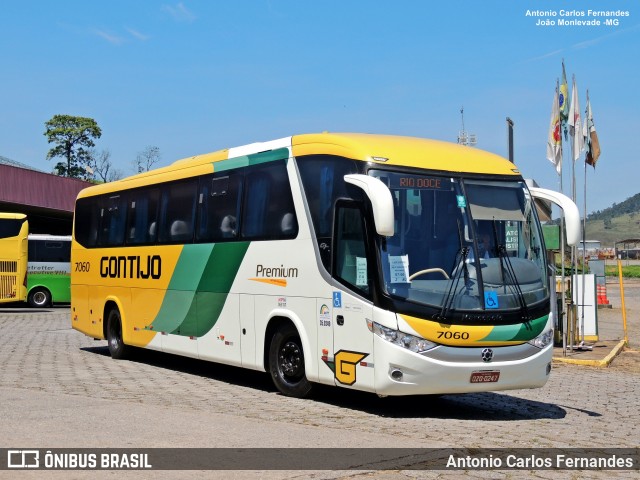 Empresa Gontijo de Transportes 7060 na cidade de João Monlevade, Minas Gerais, Brasil, por Antonio Carlos Fernandes. ID da foto: 11807098.