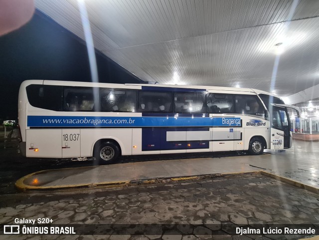 Auto Viação Bragança 18037 na cidade de Pouso Alegre, Minas Gerais, Brasil, por Djalma Lúcio Rezende. ID da foto: 11806616.