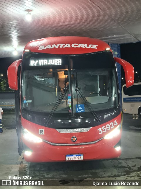 Viação Santa Cruz 35924 na cidade de Pouso Alegre, Minas Gerais, Brasil, por Djalma Lúcio Rezende. Número da foto: #11806605.