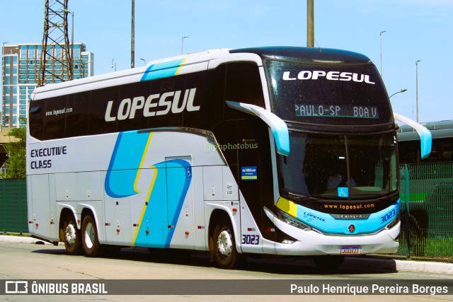 LopeSul Transportes - Lopes e Oliveira Transportes e Turismo - Lopes Sul 3023 na cidade de São Paulo, São Paulo, Brasil, por Paulo Henrique Pereira Borges. ID da foto: 11810922.