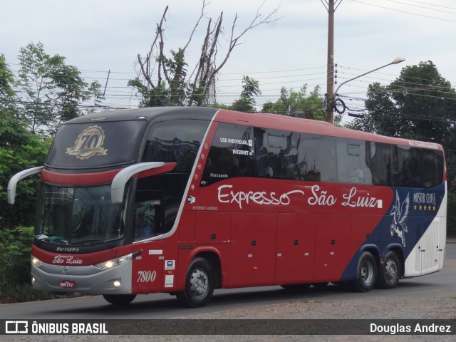 Expresso São Luiz 7800 na cidade de Cuiabá, Mato Grosso, Brasil, por Douglas Andrez. ID da foto: 11811230.