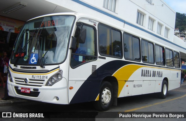 Viação Barra do Piraí Turismo RJ 113.014 na cidade de Barra do Piraí, Rio de Janeiro, Brasil, por Paulo Henrique Pereira Borges. ID da foto: 11813635.