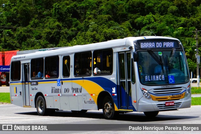 Viação Barra do Piraí Turismo RJ 113.013 na cidade de Barra do Piraí, Rio de Janeiro, Brasil, por Paulo Henrique Pereira Borges. Número da foto: #11813613.